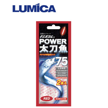 LUMICA 夜光棒 POWER 太刀魚75 紅色（1盒25包）